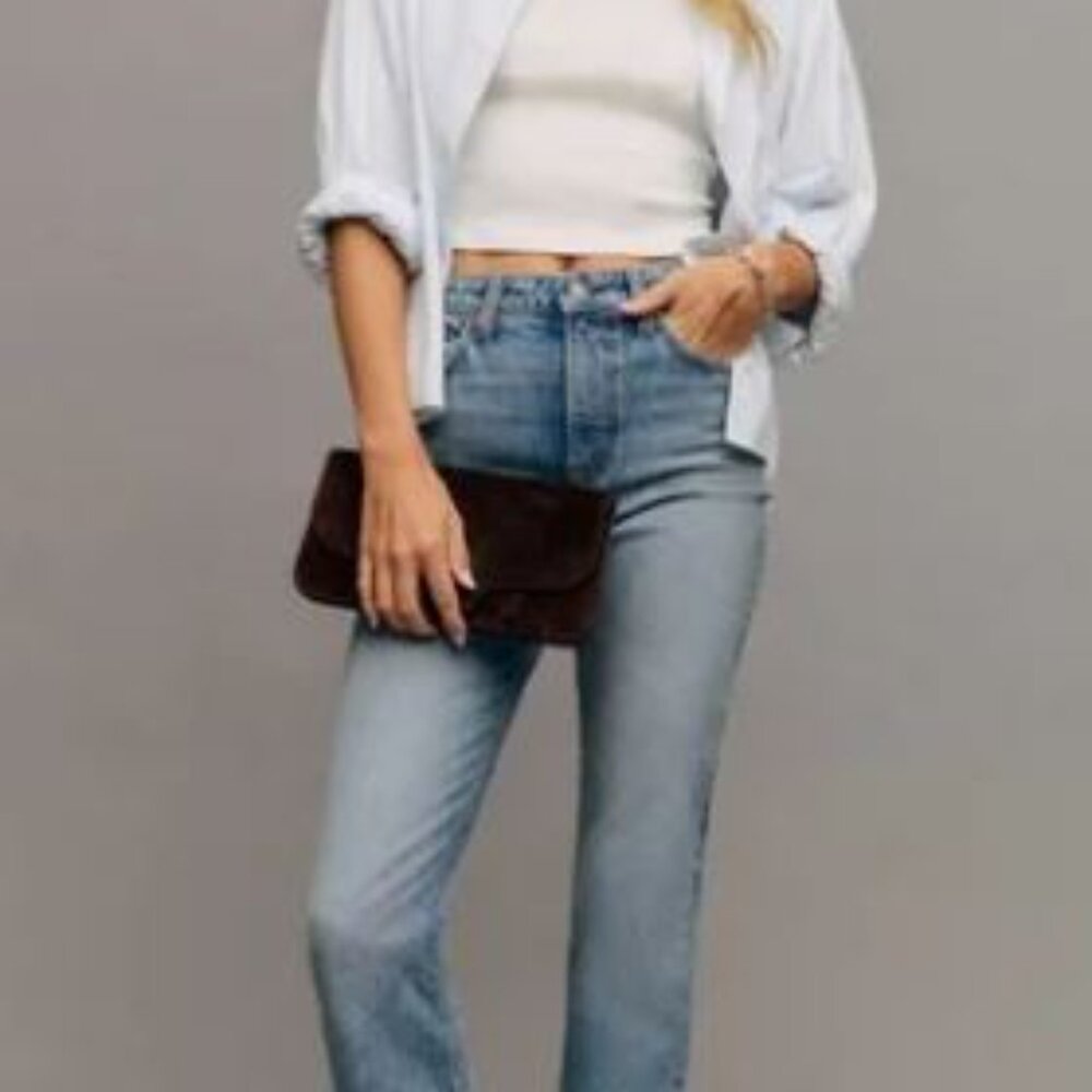 Reformation Jax High Rise Straight Leg Jeans Size 25 Norris